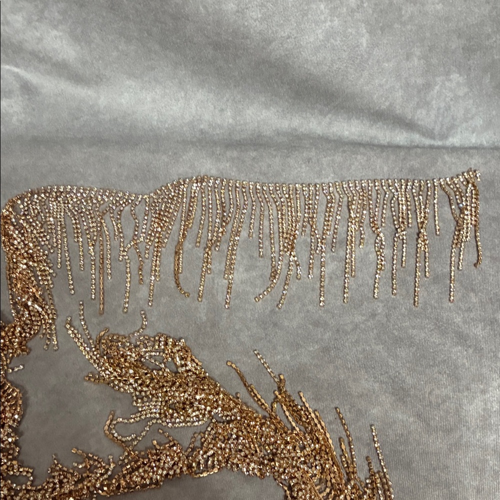 2 Yards Gold Rhinestone Fringe